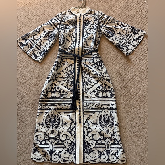 Zimmermann Lyre Embroidered Shirt Dress - Picture 2 of 10